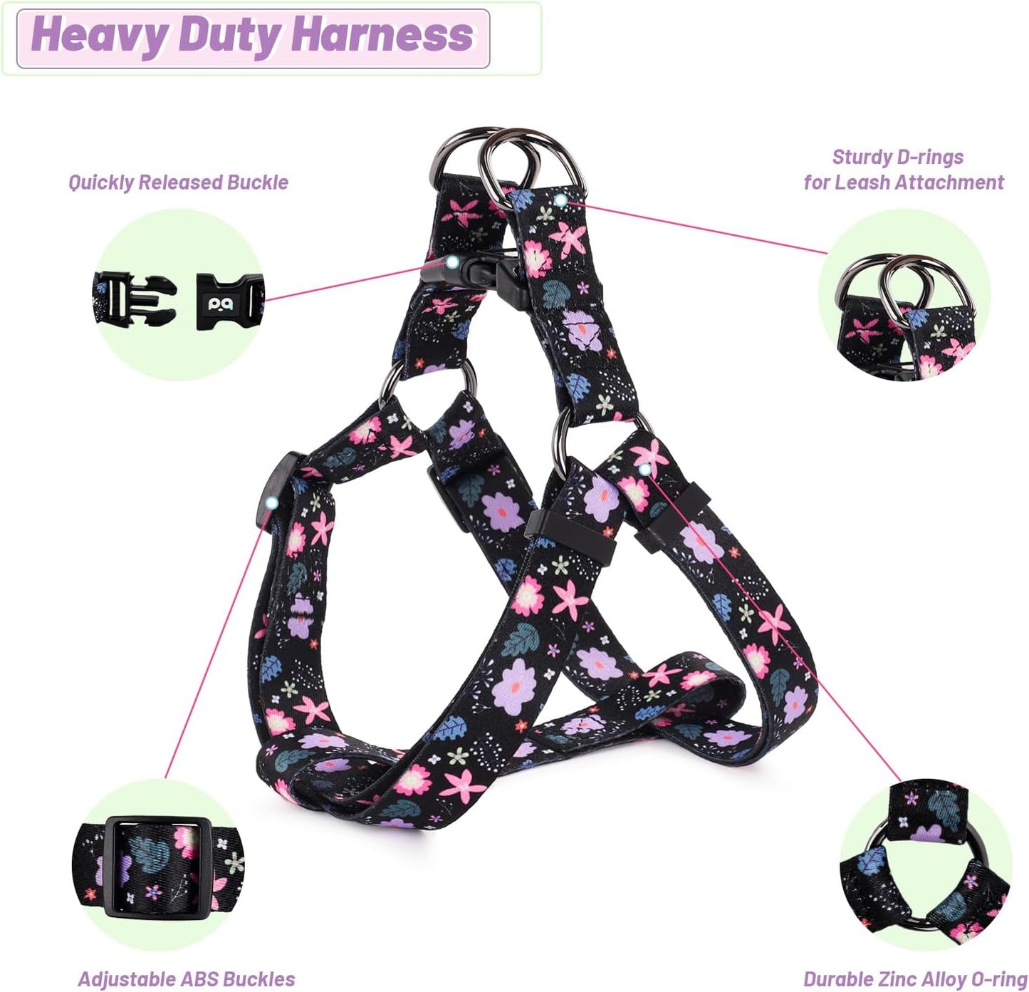 Cute Pattern Dog Leash – 5ft Durable Leash with 360° Swivel Hook for Small & Medium Pets