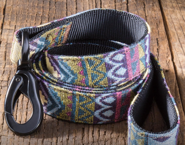 Ethnic Style Dog Leash – 120cm Durable Rope with Dual Handles & Comfortable Grip – For Small & Medium Dogs